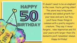 Wishing you joy on your 50th birthday