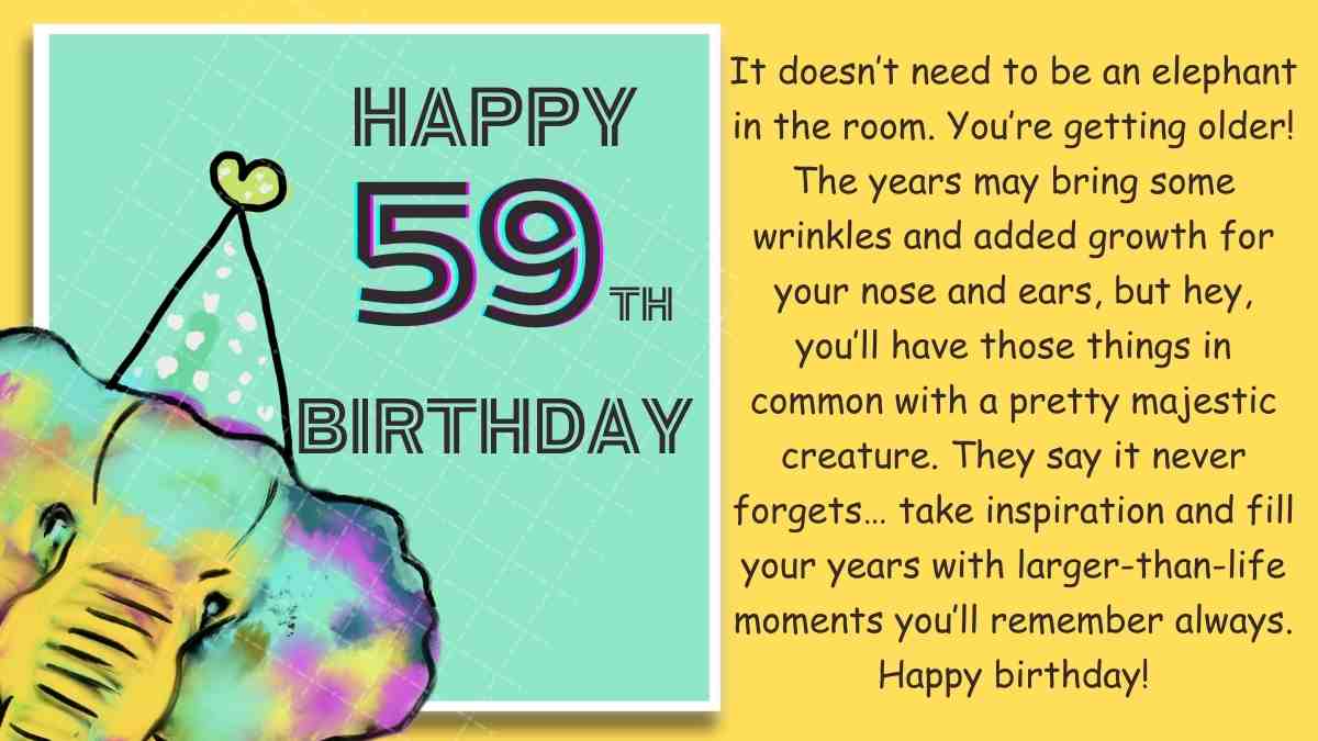 Funny Happy 59th Birthday Wishes - wish by age 😆