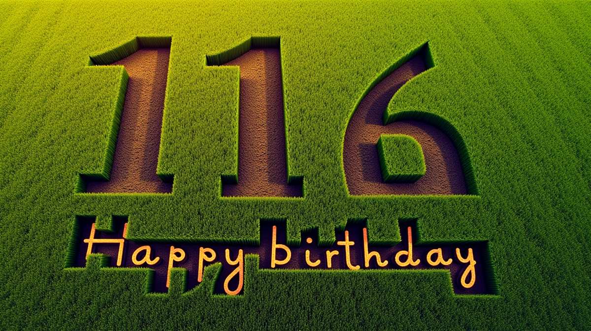 116 years rooted deep. You grow better than most vegetables - wish by age